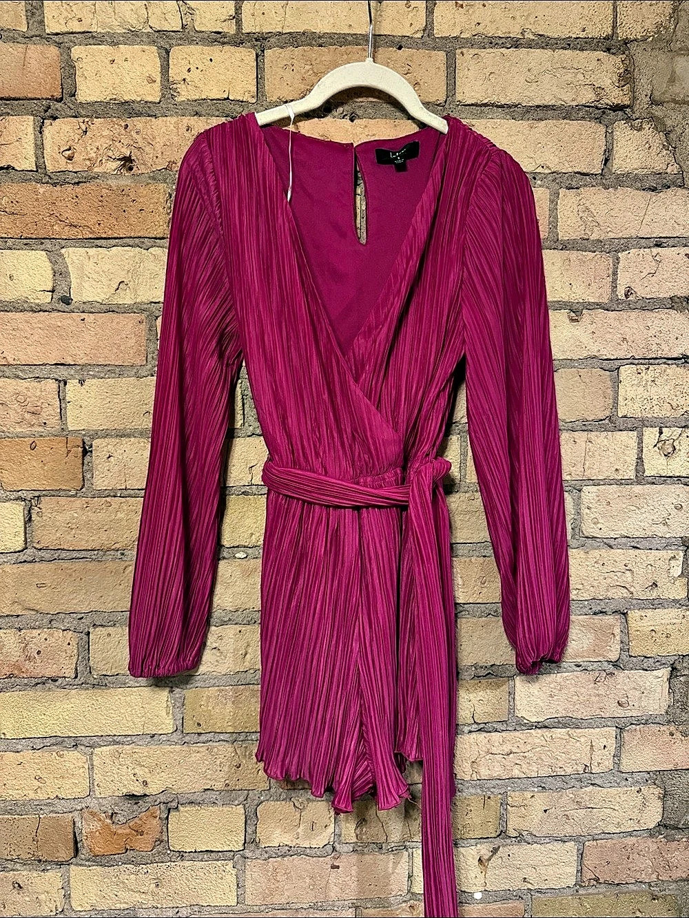 Lulus Pleated Wrap Jumpsuit in Pink
